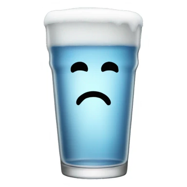 a frosty empty pint glass without a face on it sticker