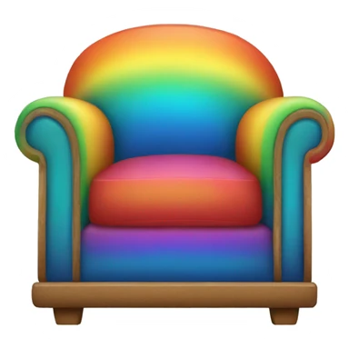 rainbow couch chair  sticker