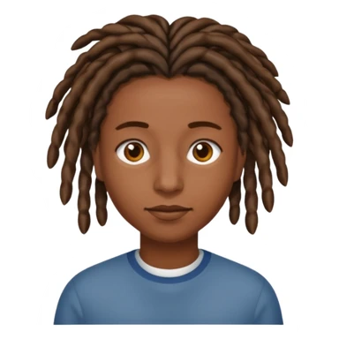 short, brown skin, short locs sticker