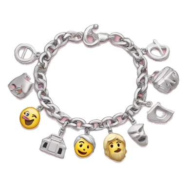 a silver charm bracelet sticker