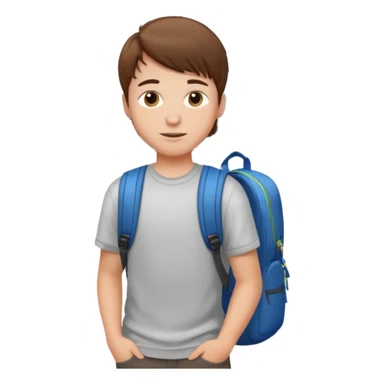 City Backpack Student boy sticker