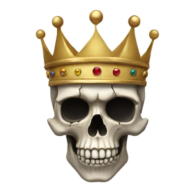 Skull with crown sticker