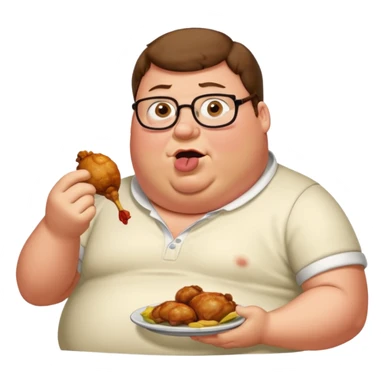 can you do  Peter Griffin stand and eat chicken thighs sticker