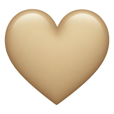 Beige heart  sticker