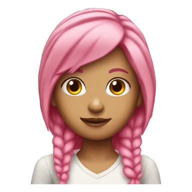 pink haired girl  sticker
