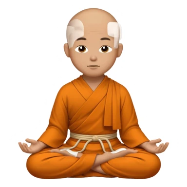 monk meditating sticker