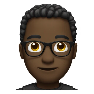 Black mes with glasses sticker