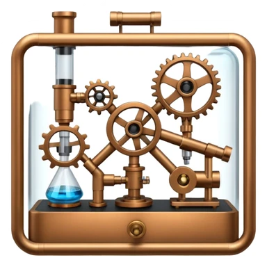 toolbox science, chemicals, mechanical gears, electronics, microscope, bohr atom model sticker