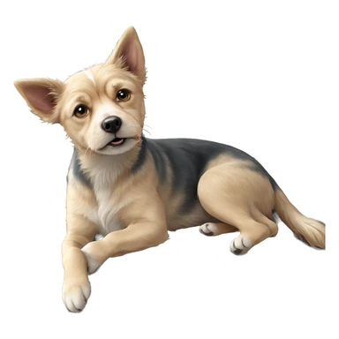 realistic dog portrait in focus sticker