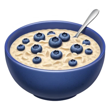 Blueberry oatmeal iPhone emoji sticker
