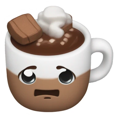 Hot chocolate plushie sticker