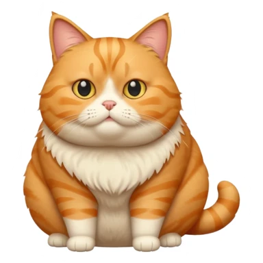 cute fat cat confused whole body sticker