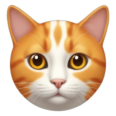 orange white cat with one eye sticker