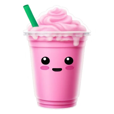 Pink boba tea Starbucks sticker