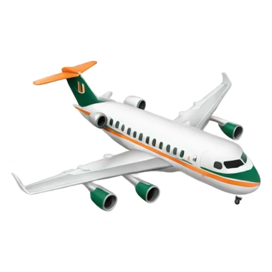 Miami hurricanes airplane sticker
