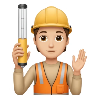 a beige skin colored hand holding a cylindrical tube, no sleeves, sticker