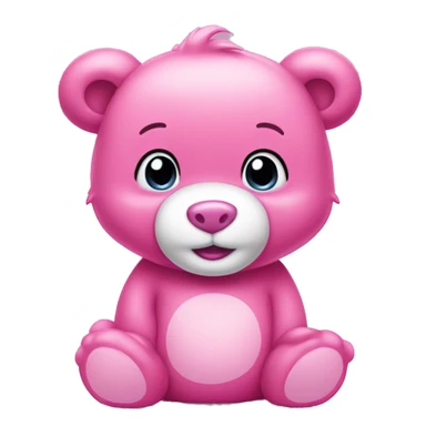 Pink carebear sticker