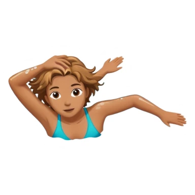 person swimming in a pool sticker