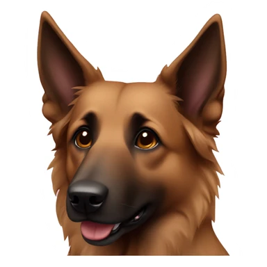 A female brown Belgian Shepherd Dog sticker