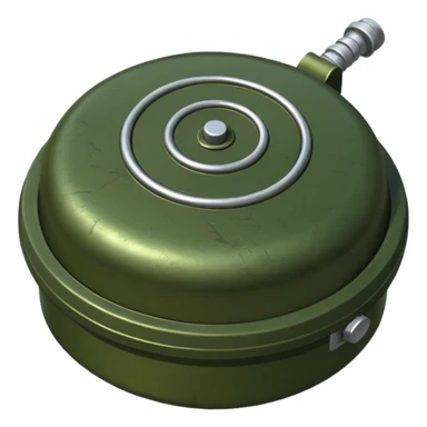 military green anti-personnel mine sticker