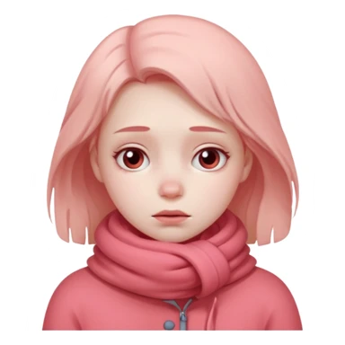 very cold girl sticker