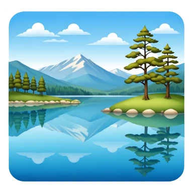 lake landscape sticker