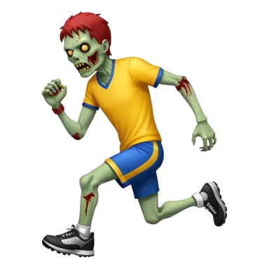sportmen zombie full body and sport item sticker