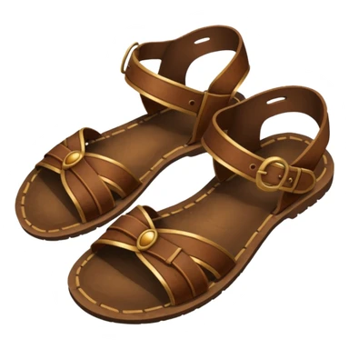 antique men's sandals
 sticker