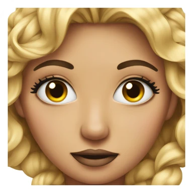 Sassy emoji with lashes and nails sticker