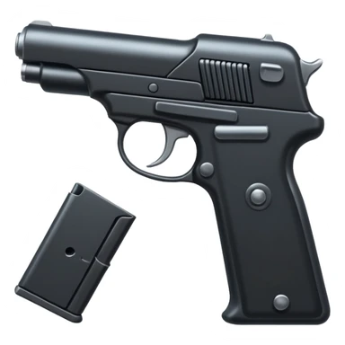 black metal pistol sticker