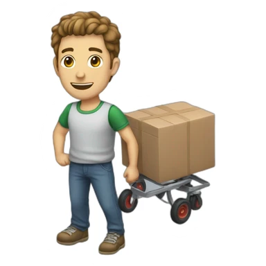 a guy with a emi pancart sticker