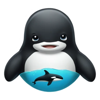 Orca wearing a hoodie sticker