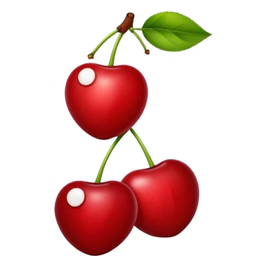 2 Cherries with white number 8 on the inside sticker