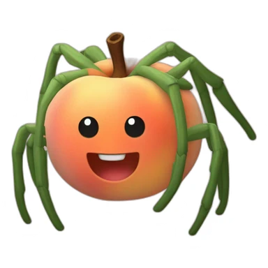 spider-peach sticker