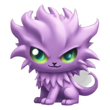 cute cool edgy sharp eldritch ethereal magical Digimon-Fakemon-animal full body sticker