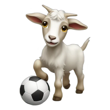 goat playing soccer sticker