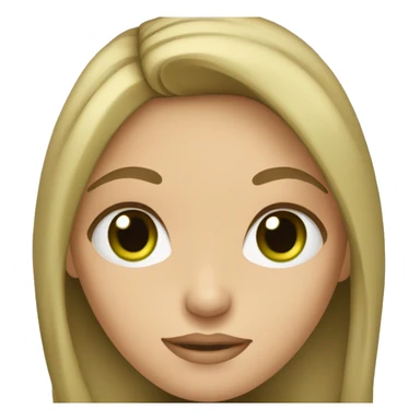 Girl with dark blonde hair and green eyes sticker