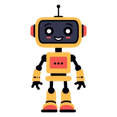 friendly AI assistant robot sticker
