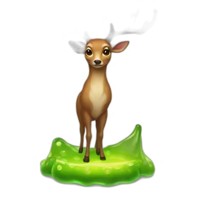deer-antlers witch standing on jelly sticker