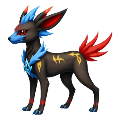 Skeletal Skinny Jolteon-Houndoom-Manectric-fusion sticker