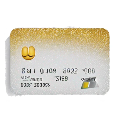 Credit card with white glitter powder sprinkled over it  sticker