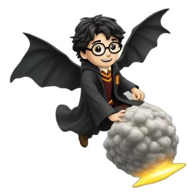 Harry Potter flying on Nimbus 2000 sticker