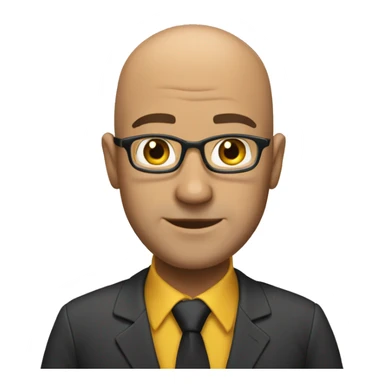 Male principal bald sticker