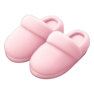 light pink fluffy slippers sticker