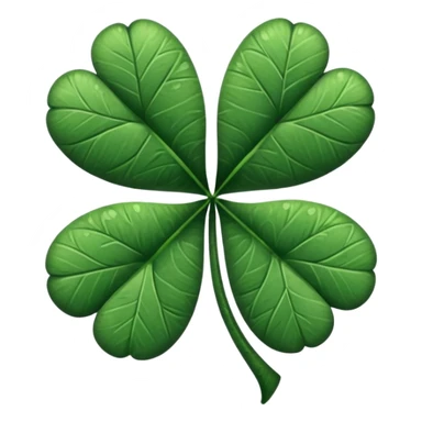 Black and white four leaf clover sticker