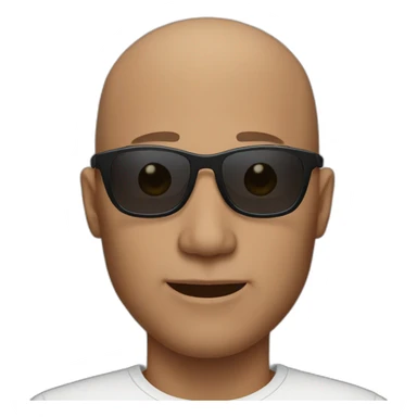 bald 35 year old men with sunglasses sticker