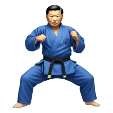 Xi Jinping doing jiu jitsu sticker
