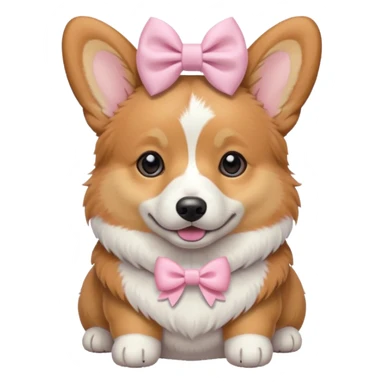 Corgi With Pastel Pink Bow sticker