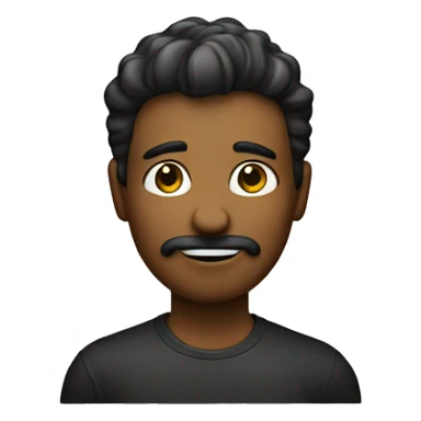 Homme avec des cheveux noirs plaqué sur le côté  sticker