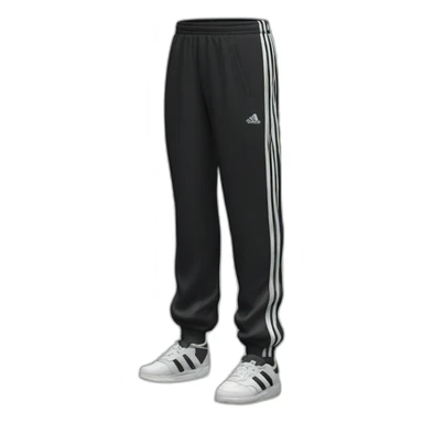 Black Adidas track pants sticker